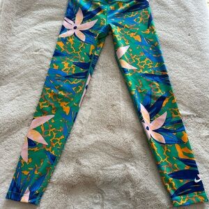 Nike Kids' Dry Fit Leggings with Floral Design